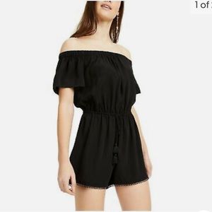 BeBop Black Off Shoulder Short Sleve Romper XS